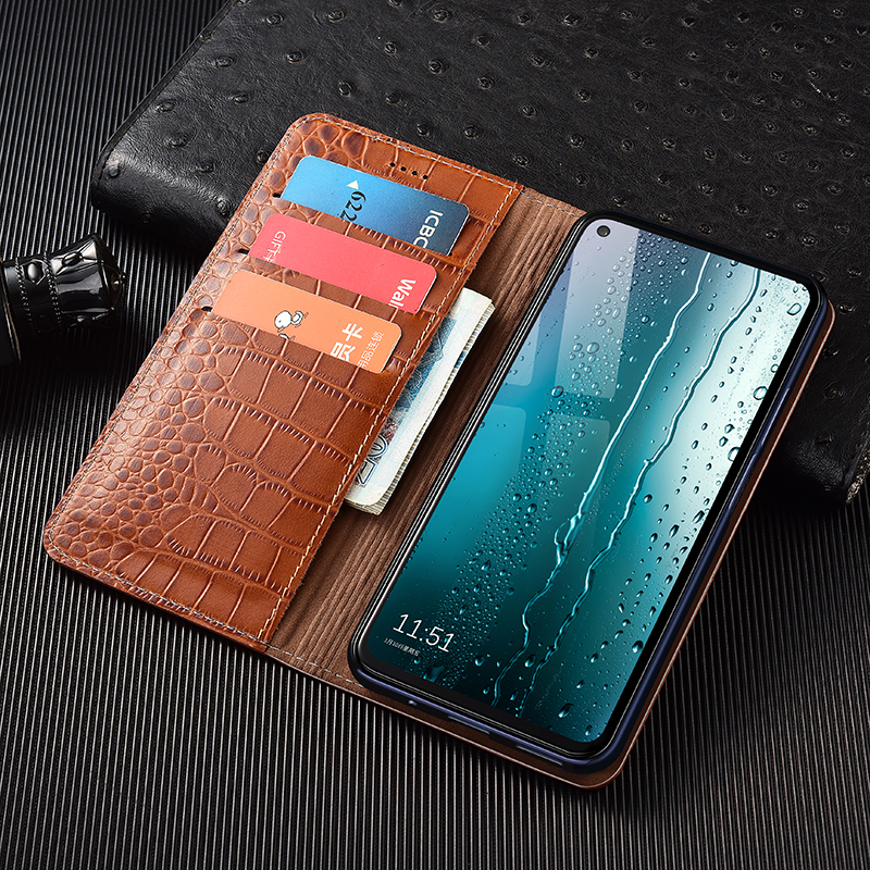 Tech Accessories Apple - Crocodile Genuine Leather Flip Case For
