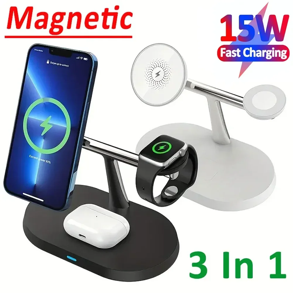 Wireless Charger 3 In 1 - Magnetic Wireless Charger Stand for iPhone