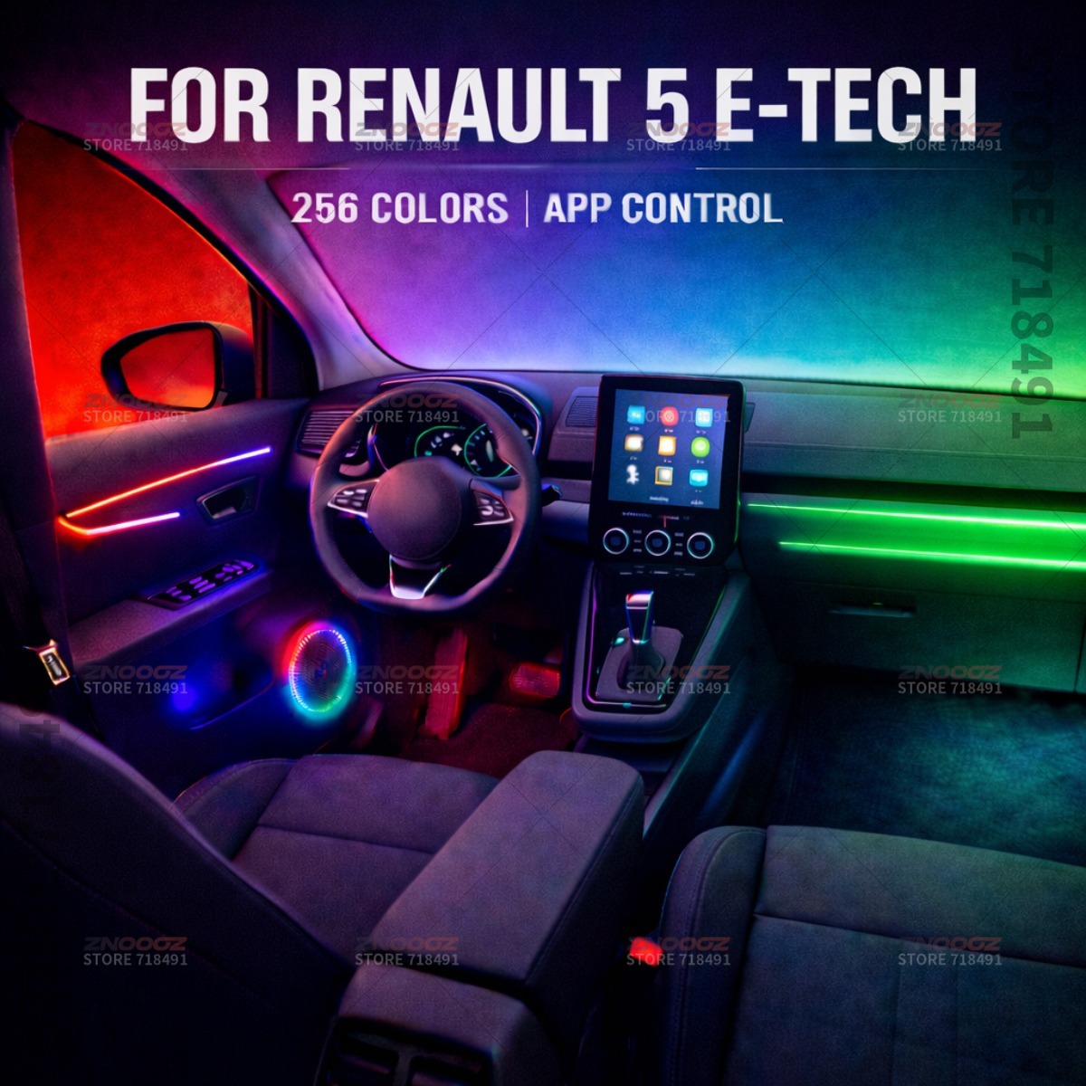 22in1 RGB Car Interior Acrylic - مراجعة Tech Accessories Renault وسعره