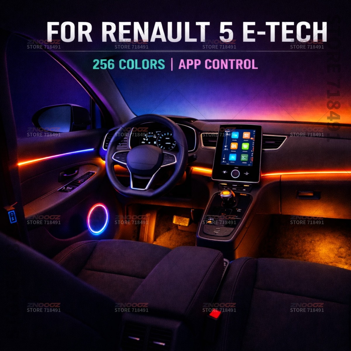22in1 RGB Car Interior Acrylic - مراجعة Tech Accessories Renault وسعره