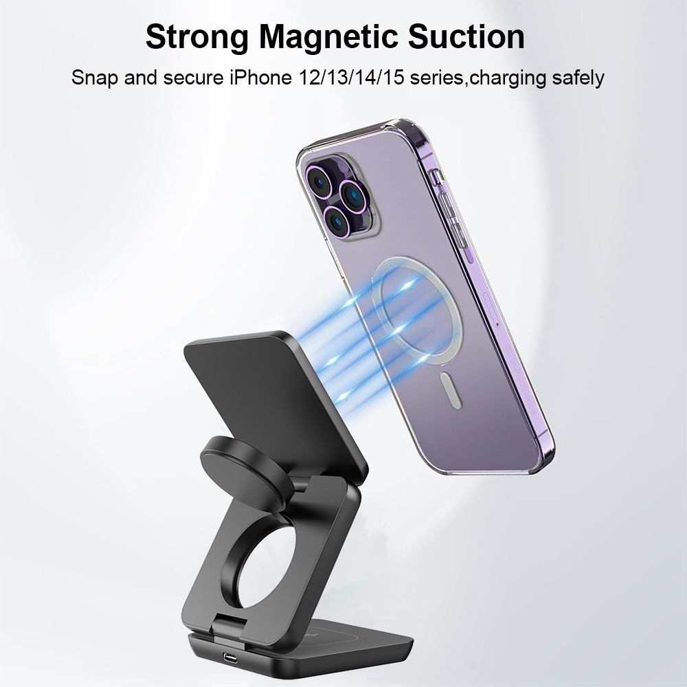 Wireless Charger 3 in 1 Foldab - مراجعة Wireless Charger 3 In 1 وسعره