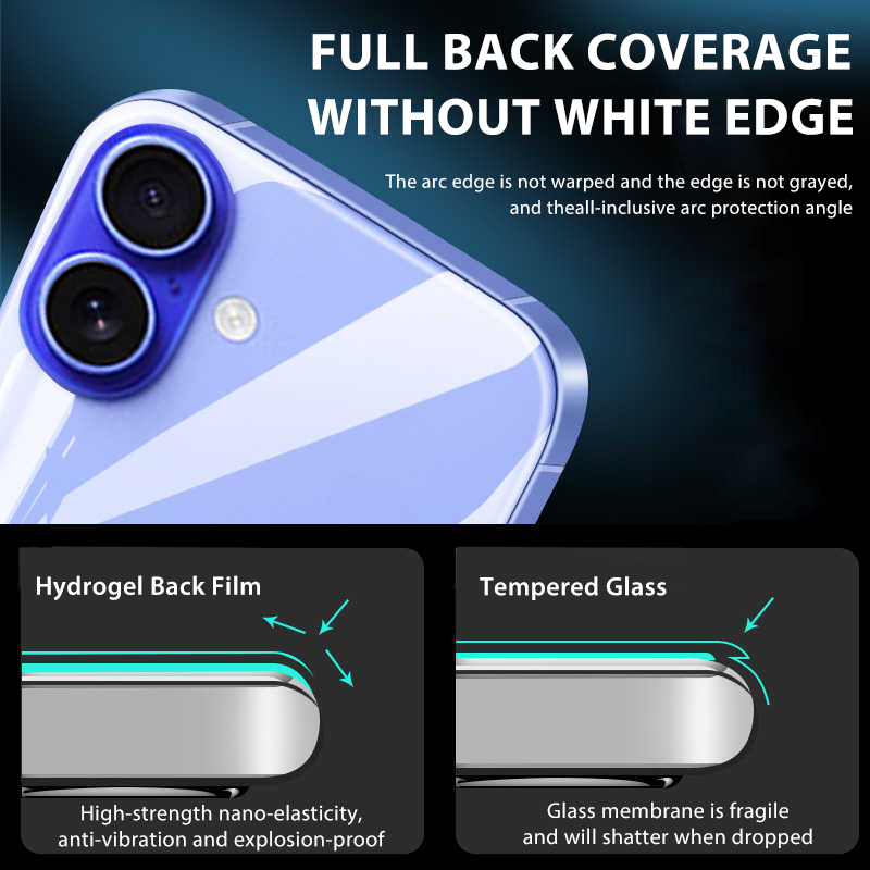 4-1Pcs Back Hydrogel Film For  - مراجعة Tech Accessories Apple وسعره