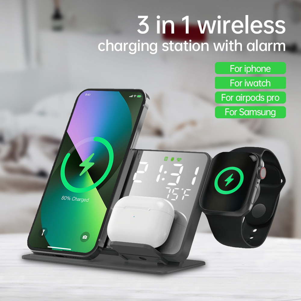 3 in 1 Wireless Charger For iP - مراجعة Wireless Charger 3 In 1 وسعره