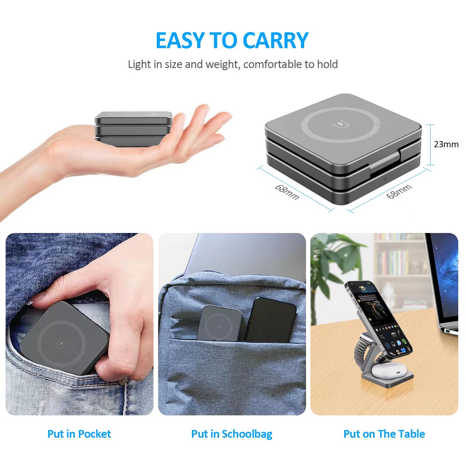15W 3 in 1 Magnetic Wireless C - مراجعة Wireless Charger 3 In 1 وسعره