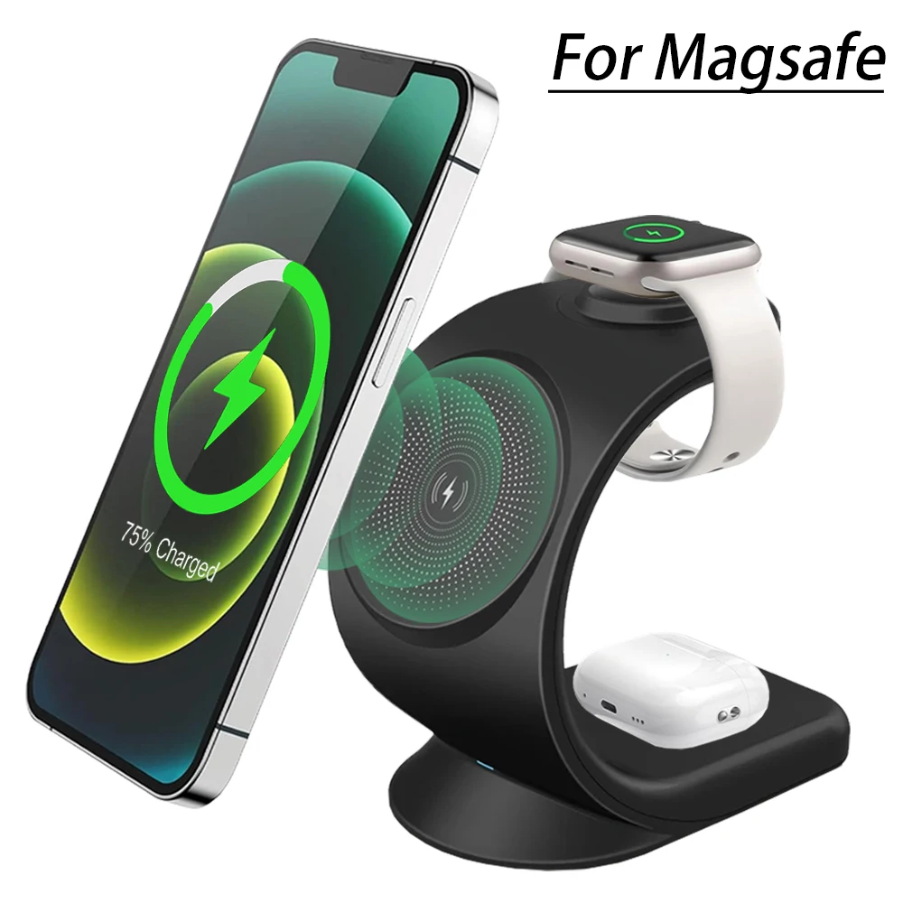 Magnetic Wireless Charger 3 in - مراجعة Wireless Charger 3 In 1 وسعره
