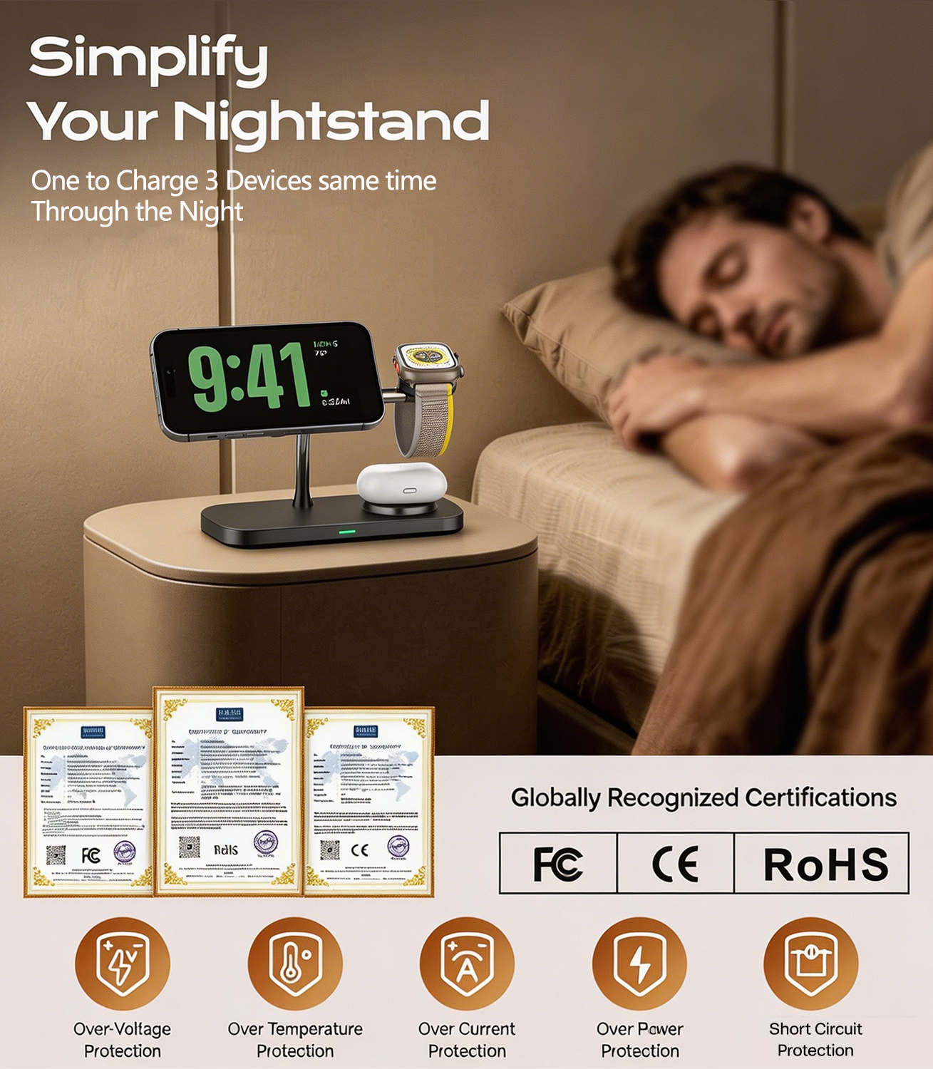 TIMESS QI2 3 in 1 Magnetic Wir - مراجعة Wireless Charger 3 In 1 وسعره