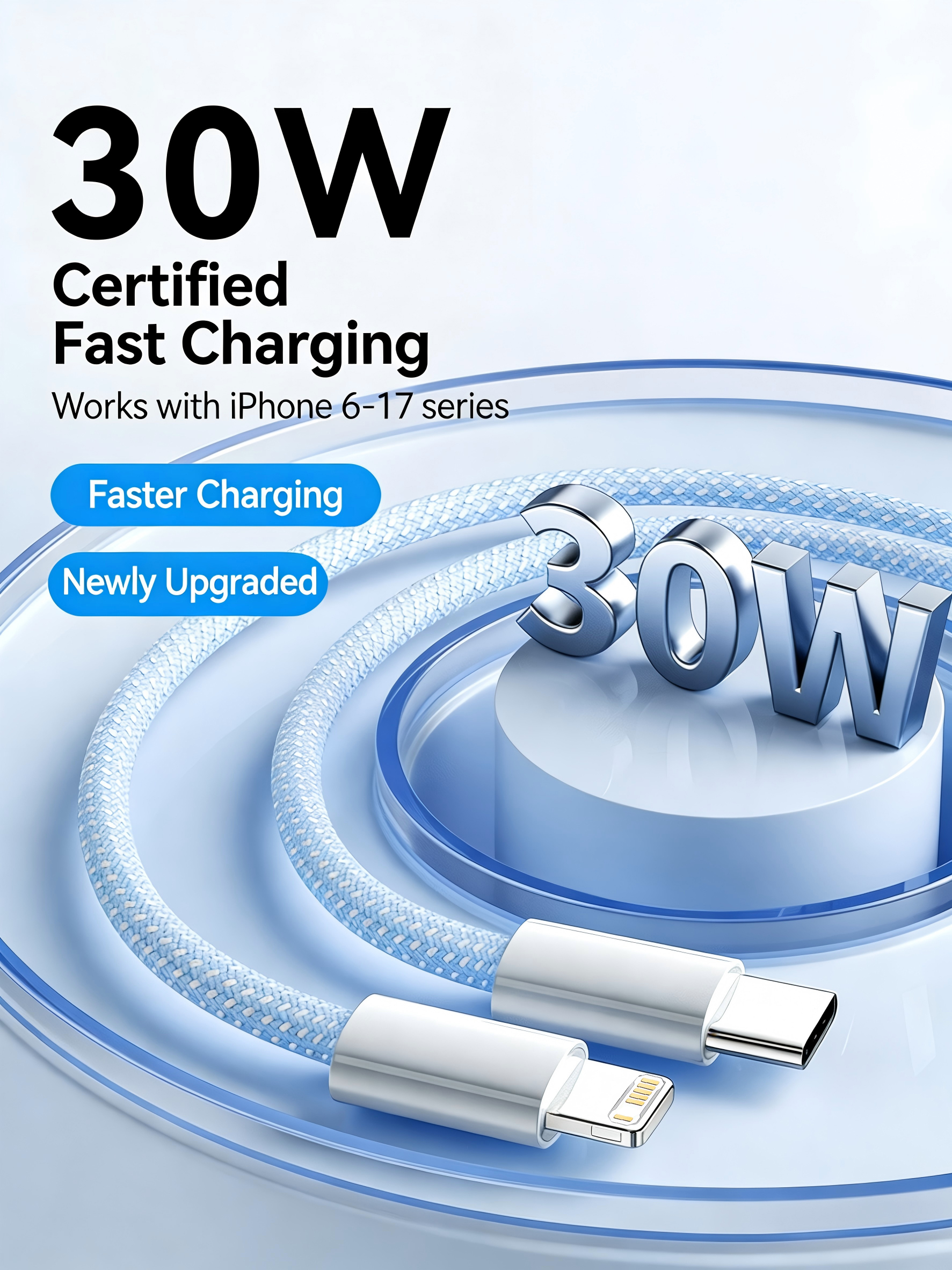 3PCS PD 30W USB Cable For iPho - مراجعة Tech Accessories Apple وسعره