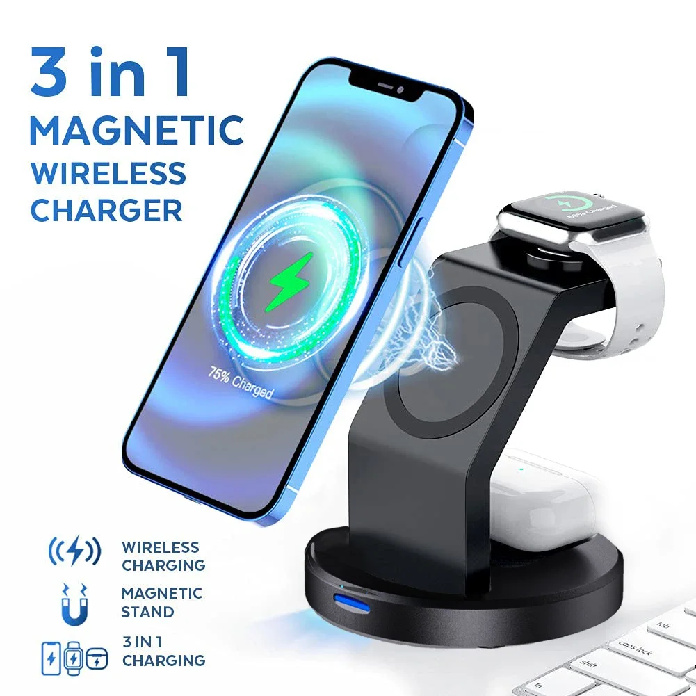 3 In 1 Magnetic Wireless Charg - مراجعة Wireless Charger 3 In 1 وسعره