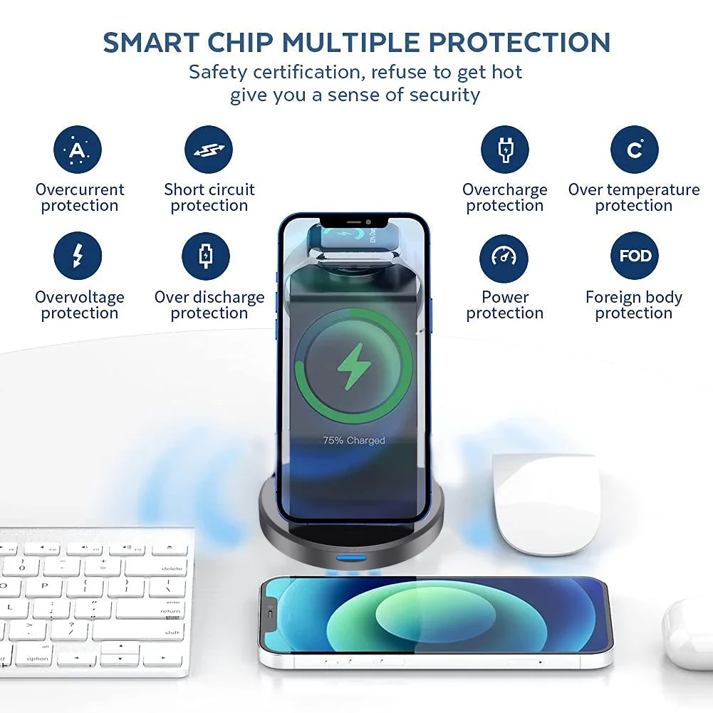 3 In 1 Magnetic Wireless Charg - مراجعة Wireless Charger 3 In 1 وسعره