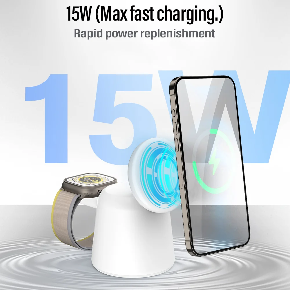 3 in 1 Magnetic Wireless Charg - مراجعة Wireless Charger 3 In 1 وسعره