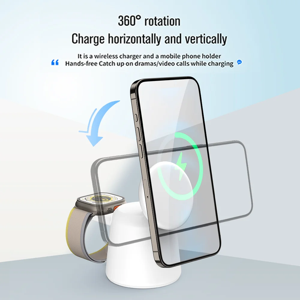 3 in 1 Magnetic Wireless Charg - مراجعة Wireless Charger 3 In 1 وسعره