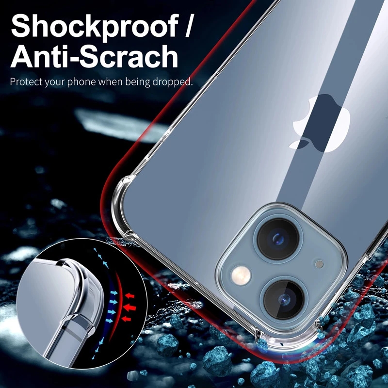 Shockproof Clear Phone Case Fo - مراجعة Tech Accessories Apple وسعره