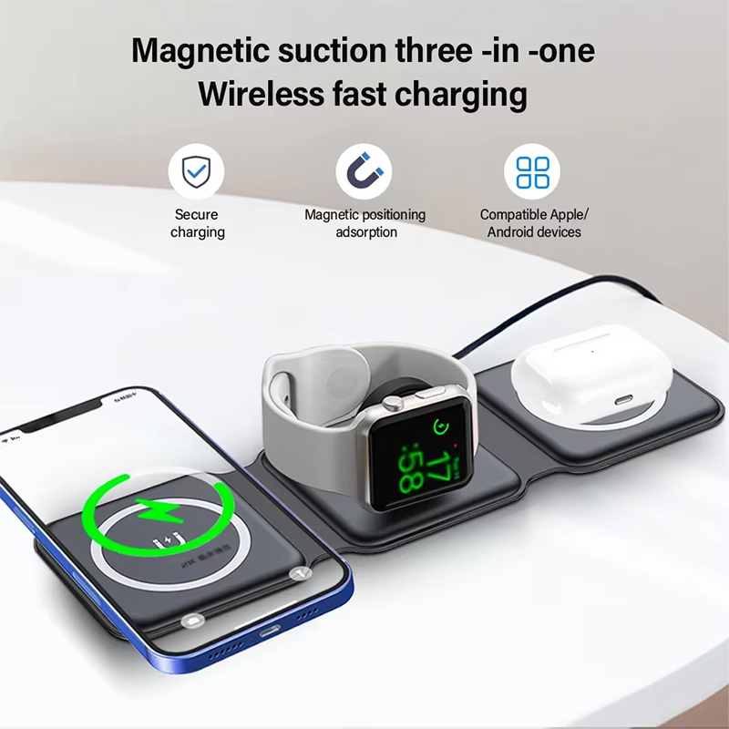 Universal Qi2 Magnetic Foldabl - مراجعة Wireless Charger 3 In 1 وسعره