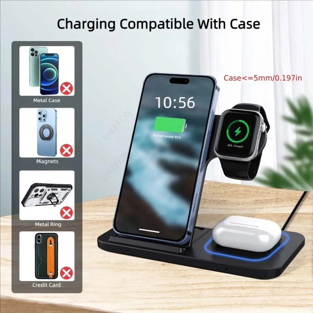 Foldable 3 in 1 Wireless Charg - مراجعة Wireless Charger 3 In 1 وسعره