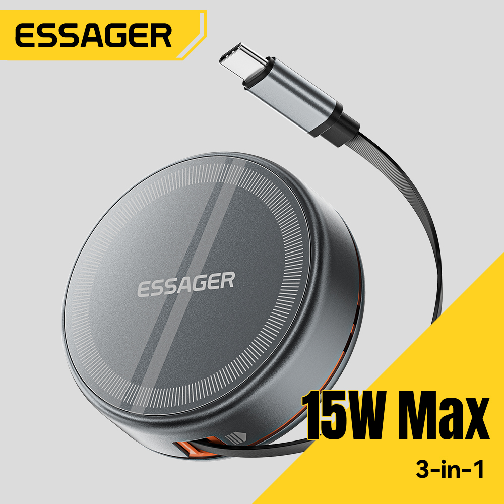 Essager 15W 3 in 1 Magnetic Wi - مراجعة Wireless Charger 3 In 1 وسعره
