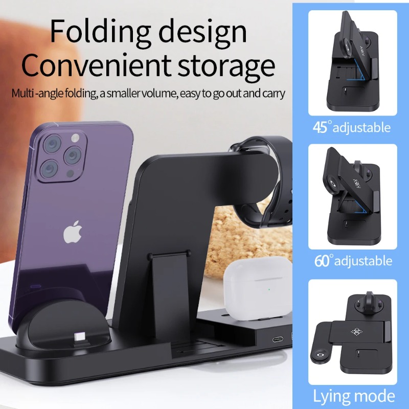 3 in 1 Wireless Charger Stand  - مراجعة Wireless Charger 3 In 1 وسعره