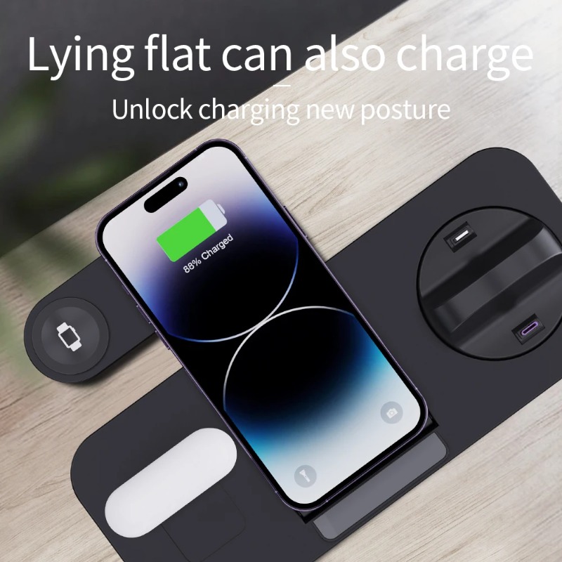 3 in 1 Wireless Charger Stand  - مراجعة Wireless Charger 3 In 1 وسعره