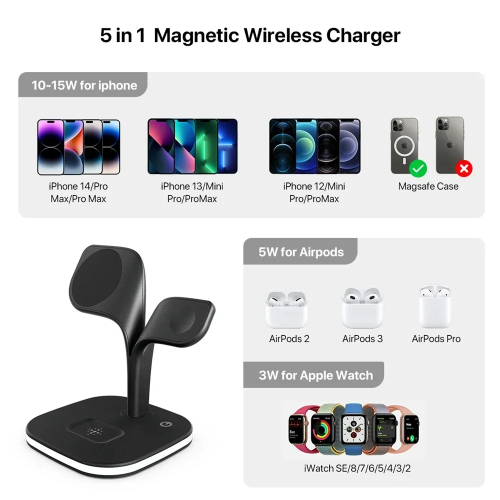 Magnetic 3 in 1 Wireless Charg - مراجعة Wireless Charger 3 In 1 وسعره
