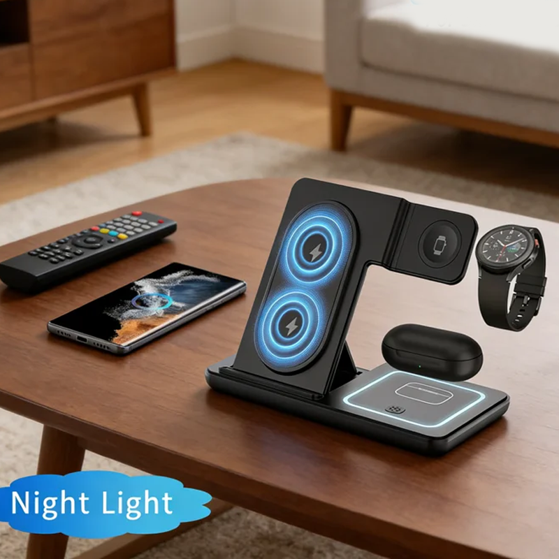 3 In 1 Foldable Wireless Charg - مراجعة Wireless Charger 3 In 1 وسعره