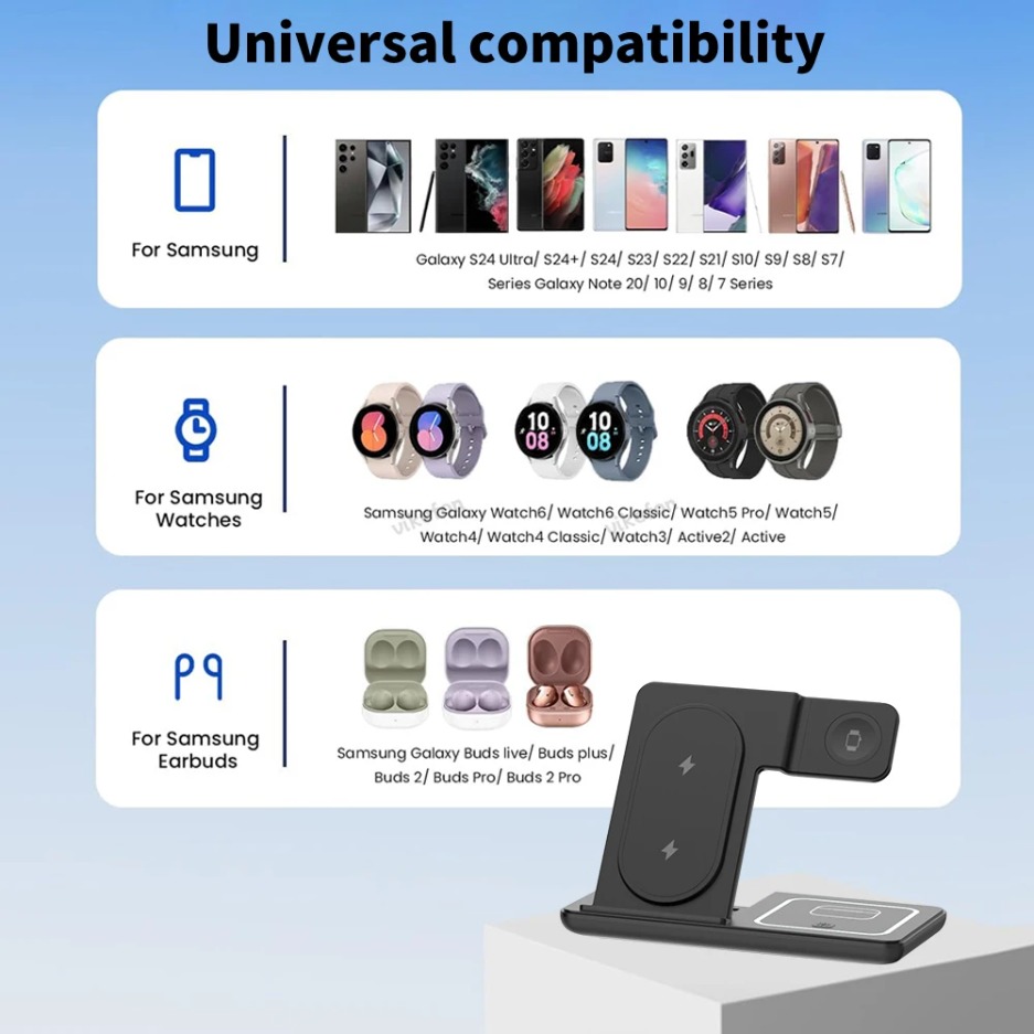 3 In 1 Foldable Wireless Charg - مراجعة Wireless Charger 3 In 1 وسعره