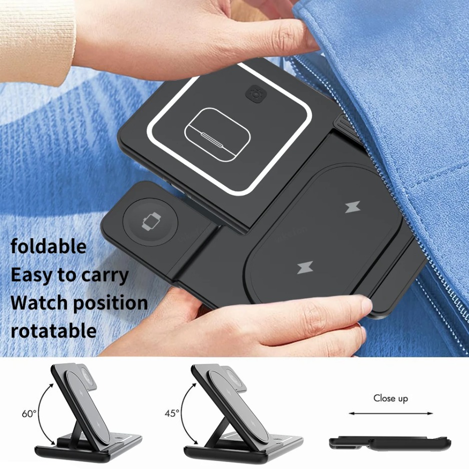 3 In 1 Foldable Wireless Charg - مراجعة Wireless Charger 3 In 1 وسعره