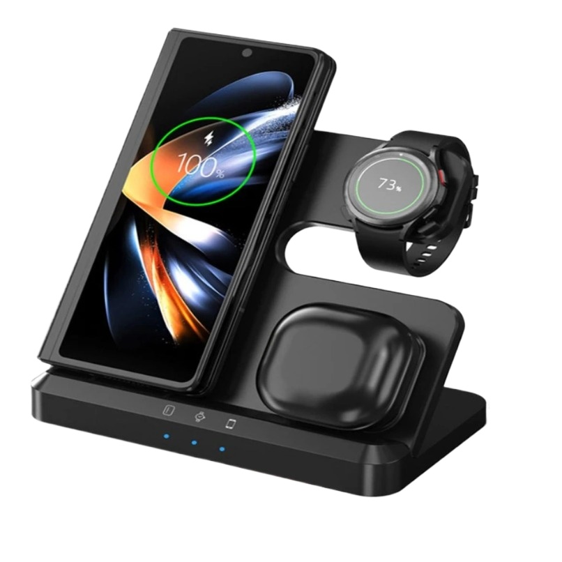 3 in 1 Wireless Charger Statio - مراجعة Wireless Charger 3 In 1 وسعره