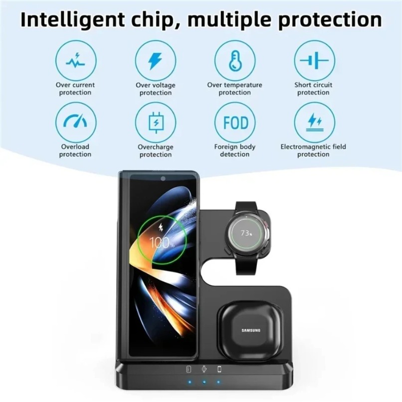 3 in 1 Wireless Charger Statio - مراجعة Wireless Charger 3 In 1 وسعره