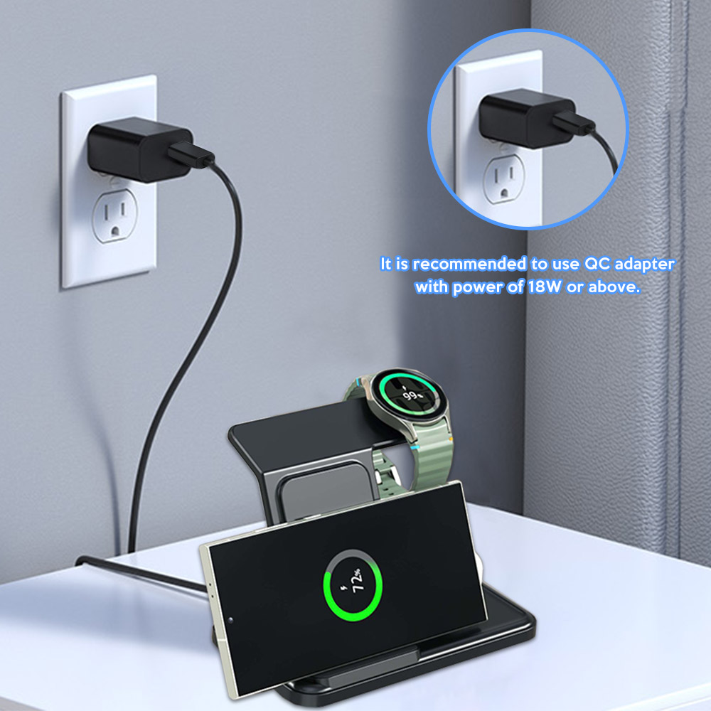 3 in 1 Wireless Charger Stand  - مراجعة Wireless Charger 3 In 1 وسعره