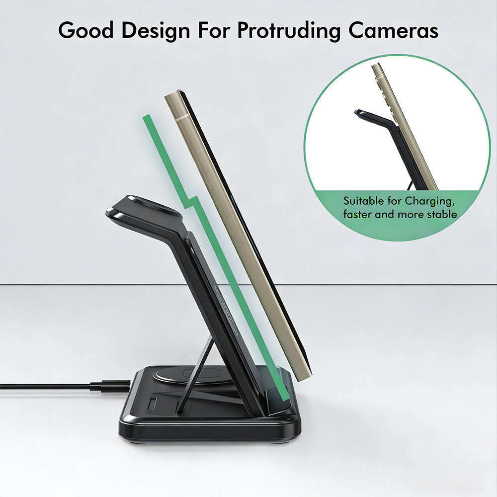 3 in 1 Wireless Charger Stand  - مراجعة Wireless Charger 3 In 1 وسعره