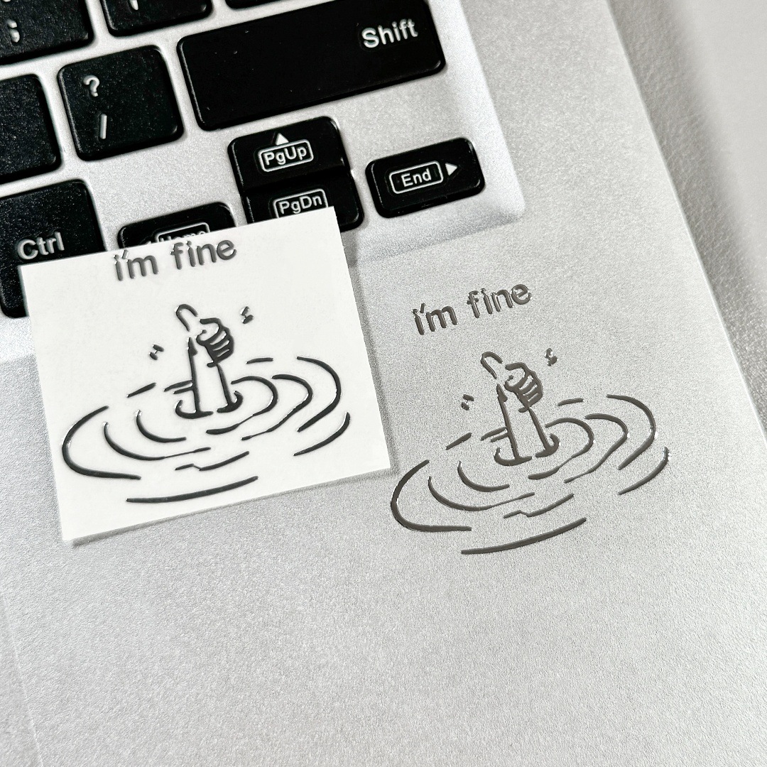 5/10Pcs I'M Fine, Funny, Sarca - مراجعة Tech Accessories For Laptop وسعره